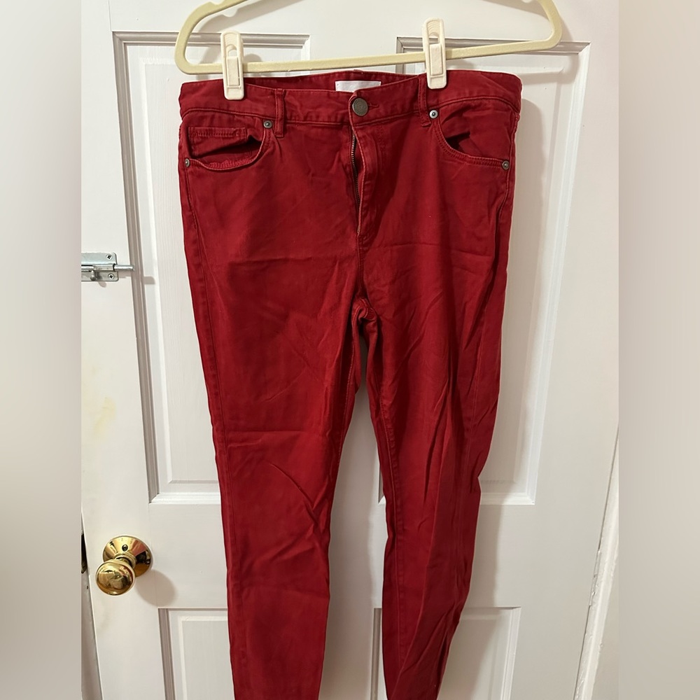 LOFT red legging skinny pant, sz 31/12P